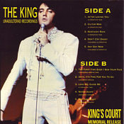Elvis The King Unadulterad Recordings CD-R