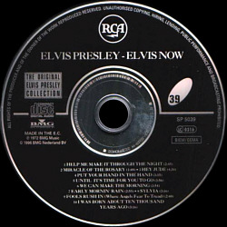 Elvis Now - The Original Elvis Presley Collection Vol. 39 - EU 1996 - BMG SP 5039 - Elvis Presley CD