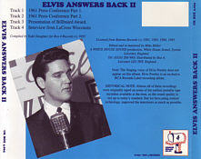 Elvis Answers Back II - Fanclub CDs - Elvis Presley CD