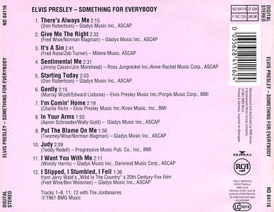 Something For Everybody - Gracleland Collector Box Belgium BMG - Elvis Presley CD