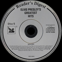 Elvis Presley's Greatest Hits - Reader's Digest  RDCD 8012 - South Africa - Elvis Presley CD