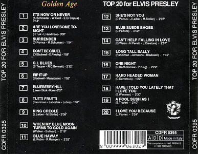 Top 20 For Elvis Presley - Elvis Presley Various CDs