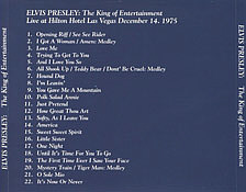 The King Of Entertainment - Elvis Presley Bootleg CD
