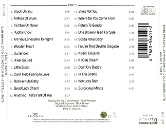50 Worldwide Gold Hits: Volume 1, Parts 1 & 2 - BMG 6401-2-R - USA 1994 - Elvis Presley CD