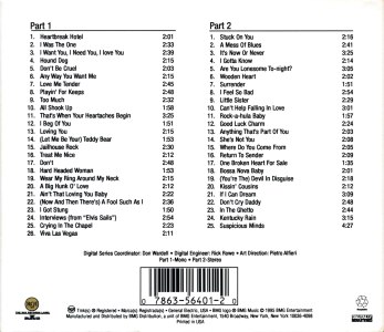 50 Worldwide Gold Hits: Volume 1, Parts 1 & 2 - BMG 07863 56401-2 - USA 1997 - Elvis Presley CD