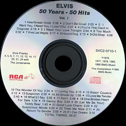 50 Years 50 Hits - BMG SVC2-0710-1 & 2 - USA 1995 - Elvis Presley CD