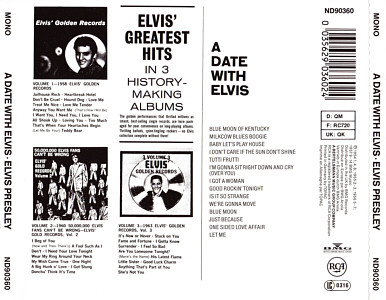 A Date With Elvis - Germany 19965 - BMG ND 90360 - Elvis Presley CD