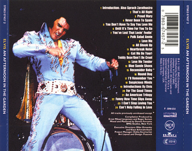 An Afternoon In the Garden - Sony Music 07863 67457 2 - EU 2014 - Elvis Presley CD