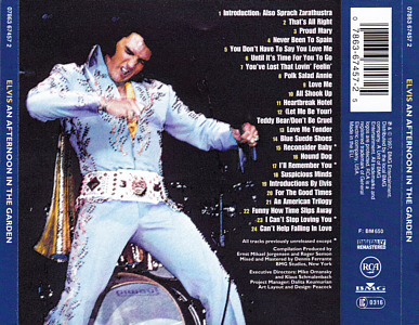An Afternoon In the Garden - BMG 07863 67457 2 - EU 2002 - Elvis Presley CD