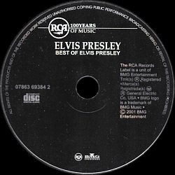 Best Of Elvis Presley - RCA 100 Years Of Music - BMG 07863 69384 2 - India 2001 - Elvis Presley CD