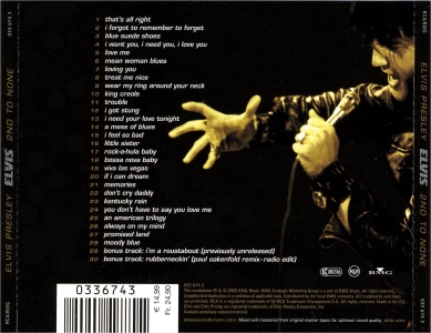 Elvis 2nd To None - German Club CD - BMG 07863 68079 2 / 0 315 606