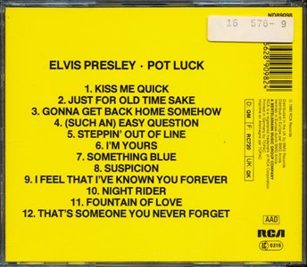 Back of jewel case - Pot Luck - German Club Edition - BMG ND89098 - Germany 1989