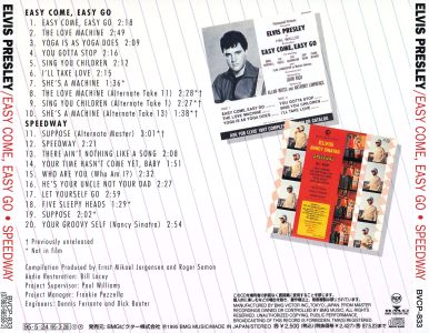 Easy Come, Easy Go/Speedway - Japan 1995 - BVCP-833 - Elvis Presley CD