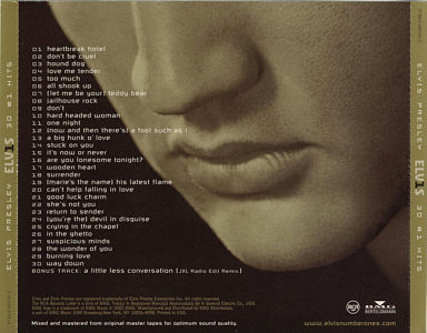 ELV1S - 30 #1 Hits (Harrahs) - BMG 07863-68146-2 - USA 2002