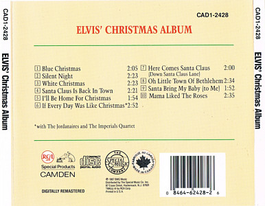 Elvis' Christmas Album (Camden) - USA 1989 - CAD1-2428 - Elvis Presley CD