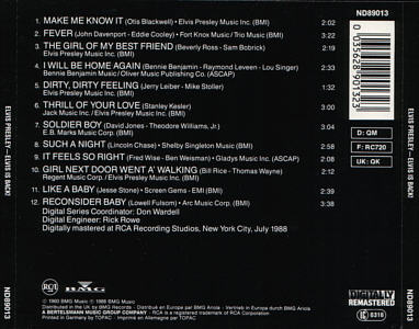 Elvis Is Back! - Germany 1989 - BMG ND 89013