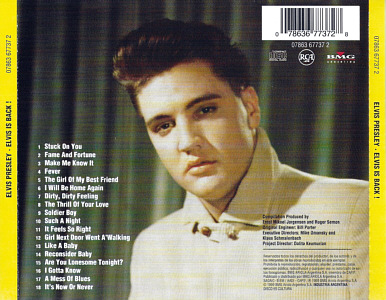 Elvis Is Back (remastered & bonus) - Argentina 1999 - BMG 7863-67737-2 - Elvis Presley CD