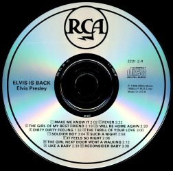 Elvis Is Back! - USA 1993 - BMG 2231-2-R