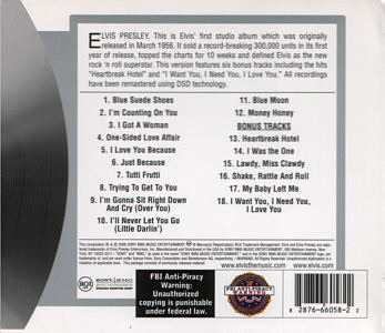 ELVIS PRESLEY (remastered + bonus) - Sony/BMG 82876-66058-2 - USA 2006