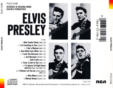 ELVIS PRESLEY - USA 1986 - BMG PCD1-5198