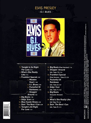 Back of slipcase - G. I. Blues - Edition Limite Or - France 2007 - RCA 88697103582