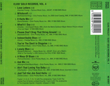 Elvis' Gold Records, Vol. 4 - Germany 1990 - BMG ND 83921