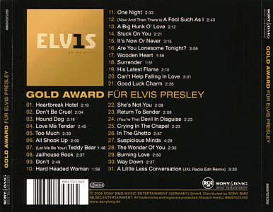 Gold Award für Elvis Presley - 30 #1 Hits - Germany 2006 - BMG 88697025392
