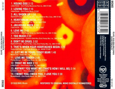 Elvis' Golden Records - Germany 1993 - BMG ND 81707