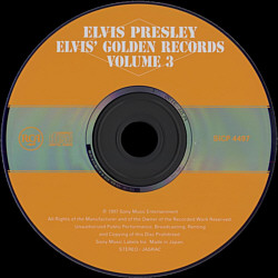 Elvis' Golden Records, Volume 3 - Japan 2015 - Sony SICP 4497 - Elvis Presley CD