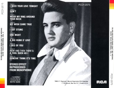 Elvis' Golden Records, Vol. 2 - USA 1984 - RCA PCD1-2075