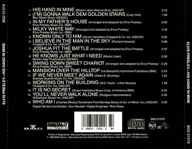 His Hand in Mine [2] - USA 1998 - Columbia House Music Club - BMG BG2-01319