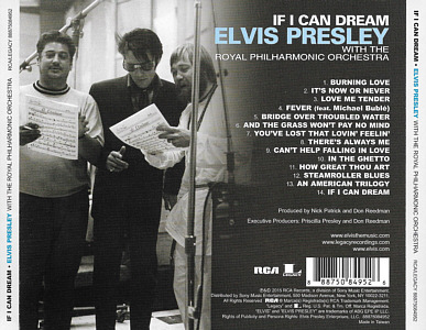 If I Can Dream - Elvis Presley with the Royal Philharmonic Orchestra - Taiwan 2016 - Sony Music 88875084952 - Elvis Presley CD