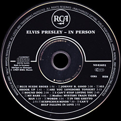 In Person At The International Hotel, Las Vegas, Nevada - Germany 1998 - BMG ND 83892 - Elvis Presley CD