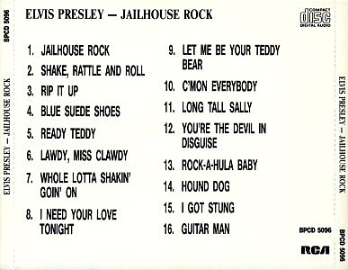 Jailhouse Rock (Ariola Express) - BPCD 5096 - Australia 1990