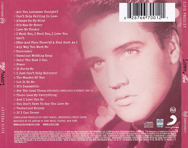 Love, Elvis - Mexico 2009 - Sony 82876 67001-2 - Elvis Presley CD