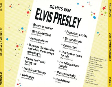 RTL4 Presenteert De Hits Van Elvis Presley - Netherlands 1991 - ElvisPresley CD