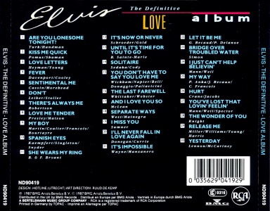 The Definitive Love Album - Germany 1990 - BMG ND 90419 - Elvis Presley CD