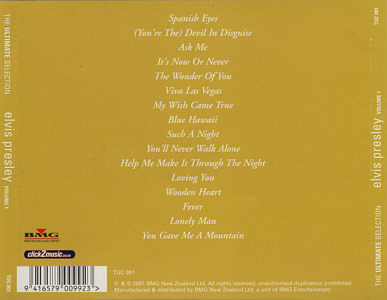 The Ultimate Selection - New Zealand 2001 - BMG TUC 001