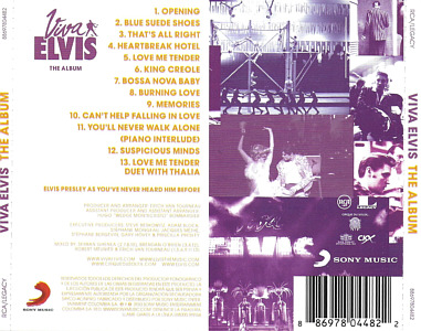Viva Elvis - The Album (1 CD version) - Colombia 2010 - Sony 88697 80445 2 - Elvis Presley CD