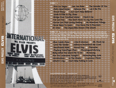 Viva Las Vegas - Japan 2007 - Sony/BMG BVCM-379487/8 - Elvis Presley CD