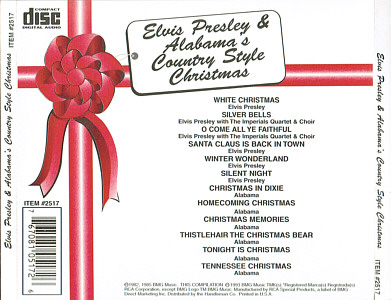 Christmas Memories From Elvis & Alabama (Pop-Out CD and Ornament)- USA 1996 - BMG ATCD 2106-2 - Elvis Presley CD Various Artists