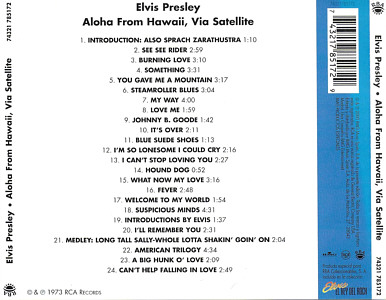 Aloha From Hawaii Via Satellite - Vol. 12 - BMG Spain 74321 785172 - Elvis Presley El Rey CD Collection
