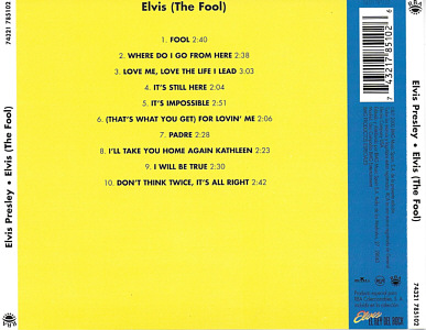 Elvis (The Fool Album) - Vol. 19 - BMG Spain 74321 785102 - Elvis Presley El Rey CD Collection