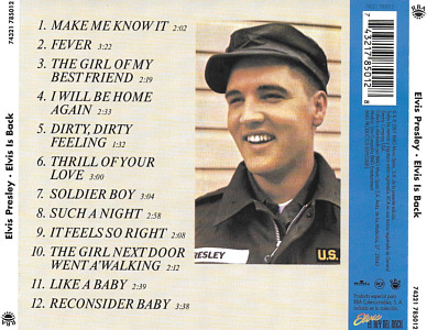 Elvis Is Back! - Vol. 28 - BMG Spain 74321 785012 - Elvis Presley El Rey CD Collection