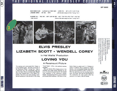 Loving You - The Original Elvis Presley Collection Vol. 3 - EU 1996 - BMG SP 5003 - Elvis Presley CD