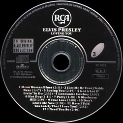 Loving You -  The Original Elvis Presley Collection Vol. 3 - EU 1996 - BMG SP 5003 - Elvis Presley CD
