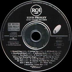 Elvis' Golden Records -  The Original Elvis Presley Collection Vol. 5 - EU 1996 - BMG SP 5005 - Elvis Presley CD