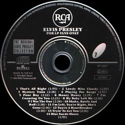 For LP Fans Only - The Original Elvis Presley Collection Vol. 7 - EU 1996 - BMG SP 5007 - Elvis Presley CD