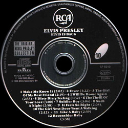 Elvis Is Back! -  The Original Elvis Presley Collection Vol. 10 - EU 1996 - BMG SP 5010 - Elvis Presley CD
