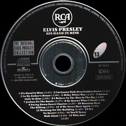 His Hand In Mine -  The Original Elvis Presley Collection Vol. 13 - EU 1996 - BMG SP 5013 - Elvis Presley CD